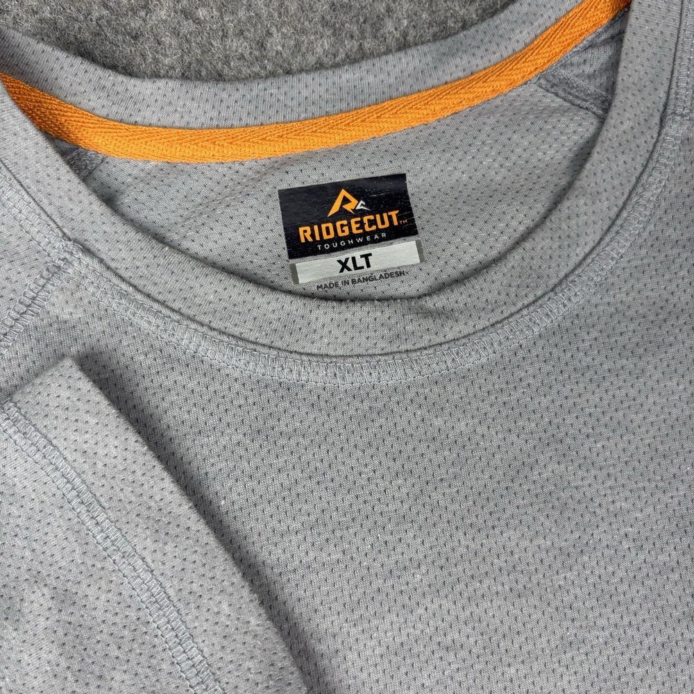 Ridgecut Toughwear Shirt Mens Xlt Gray Long Sleeve Workwear Big And‎ Tall Work